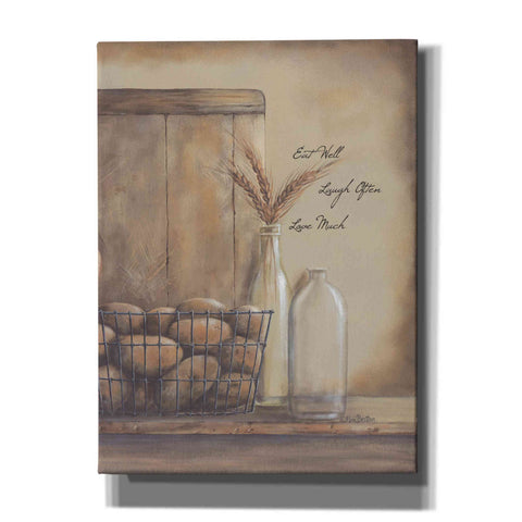 Image of 'Eat Well, Laugh Often, Love Much' by Pam Britton, Canvas Wall Art