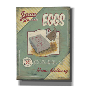 'Farm Raised Eggs' by Pam Britton, Canvas Wall Art