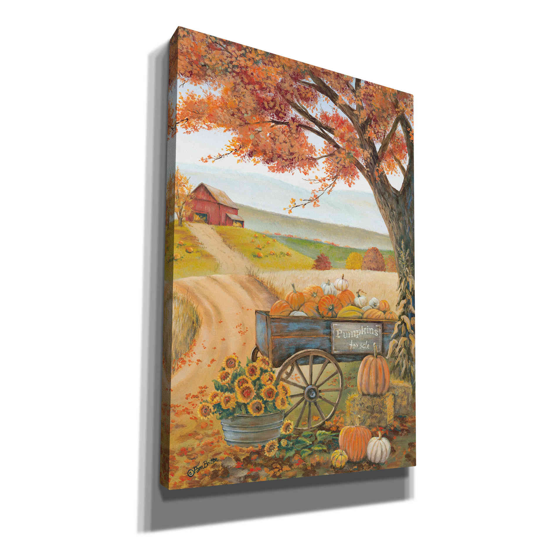 'Harvest Pumpkins' by Pam Britton, Canvas Wall Art