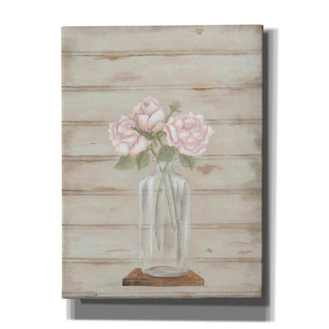 Image of 'Roses in Glass Vase' by Pam Britton, Canvas Wall Art