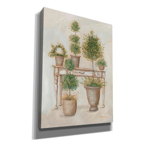 'Potting Bench & Topiaries II' by Pam Britton, Canvas Wall Art