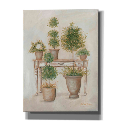 Image of 'Potting Bench & Topiaries II' by Pam Britton, Canvas Wall Art