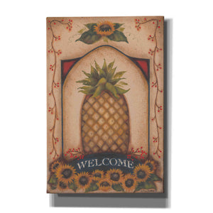 'Welcome Pineapple & Sunflowers' by Pam Britton, Canvas Wall Art