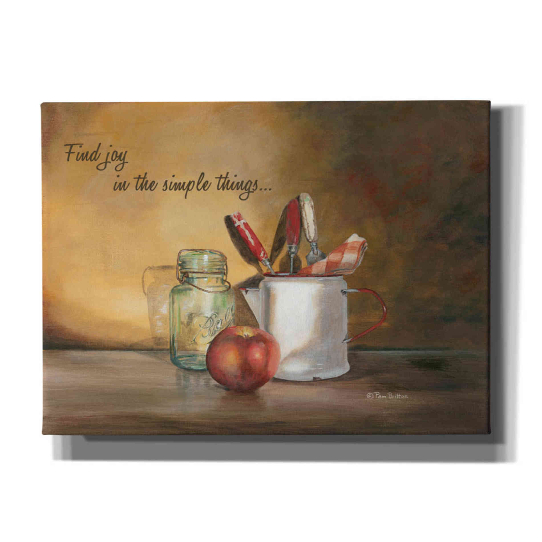 'Find Joy in the Simple Things' by Pam Britton, Canvas Wall Art