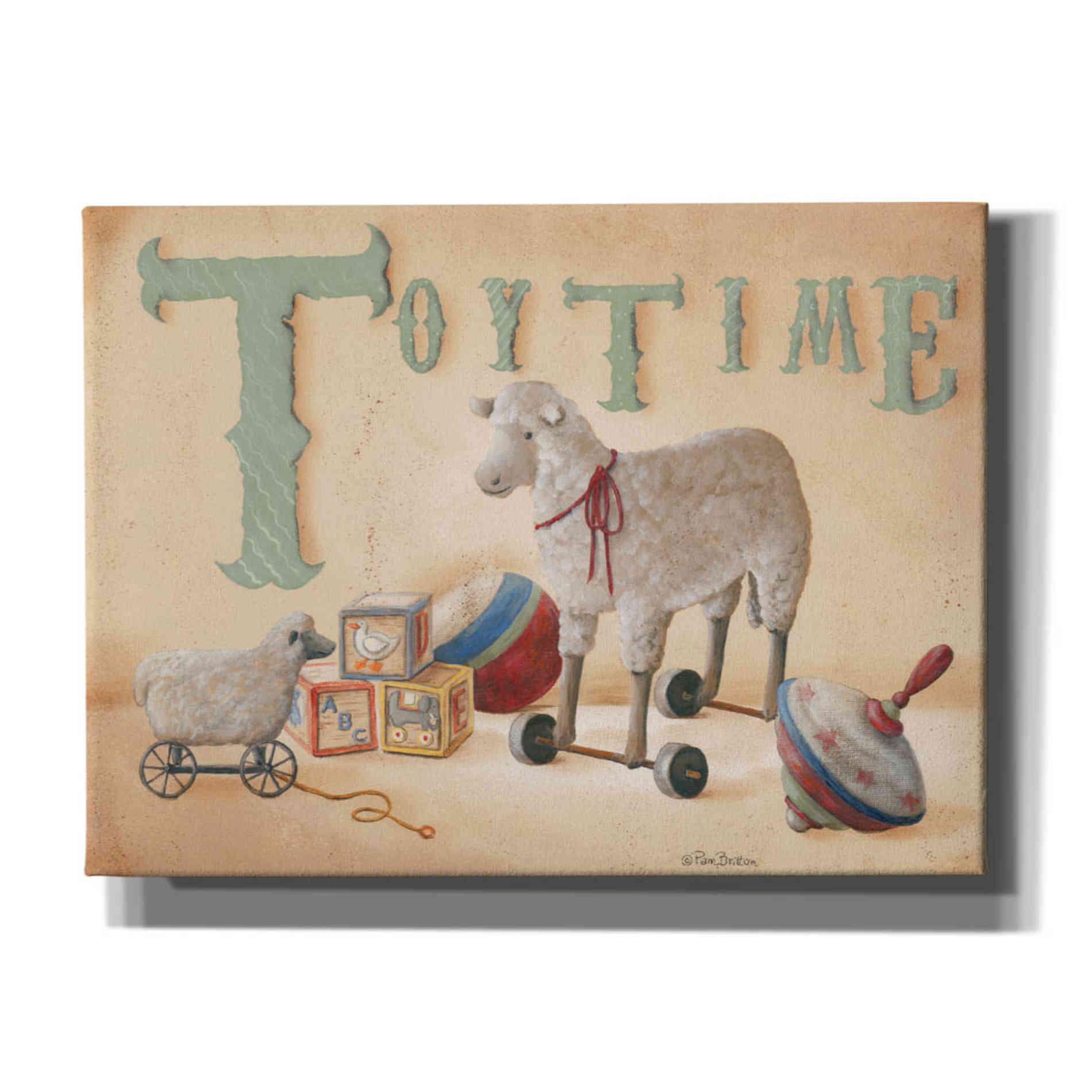 'Toytime' by Pam Britton, Canvas Wall Art
