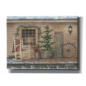 'Winter Country Porch' by Pam Britton, Canvas Wall Art
