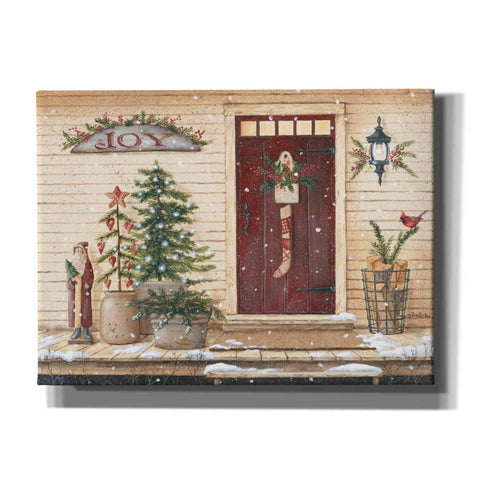 Image of 'Folk Art Santa Porch' by Pam Britton, Canvas Wall Art