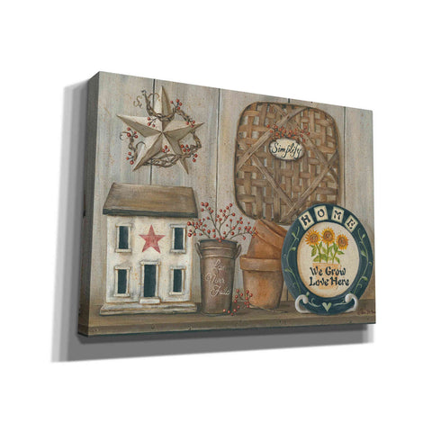 Image of 'Home Country Shelf' by Pam Britton, Canvas Wall Art