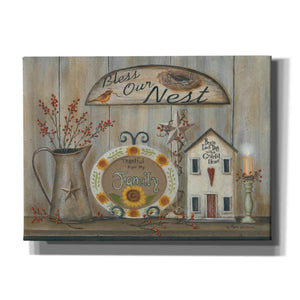 'Bless Our Nest Country Shelf' by Pam Britton, Canvas Wall Art