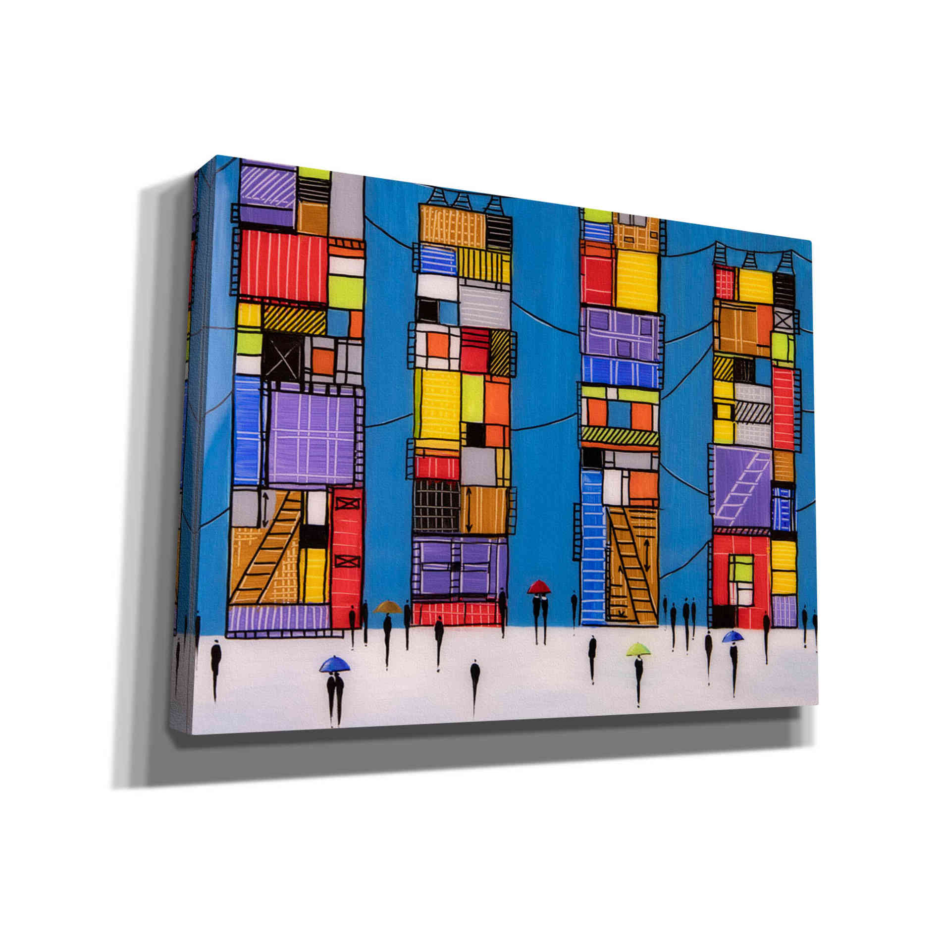 'Rainy Night Walk' by Ekaterina Ermilkina, Canvas Wall Art