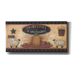 'Primitives & Antiques Shelf' by Pam Britton, Canvas Wall Art