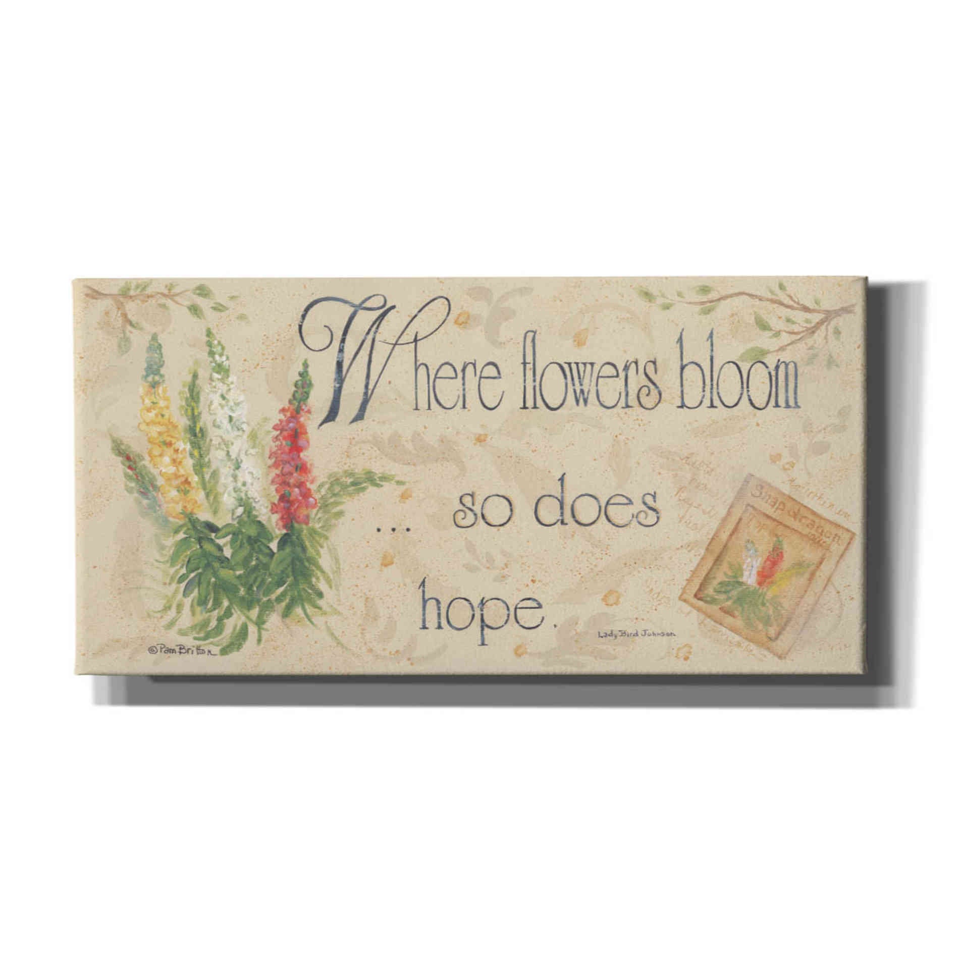 'When Flowers Bloom' by Pam Britton, Canvas Wall Art