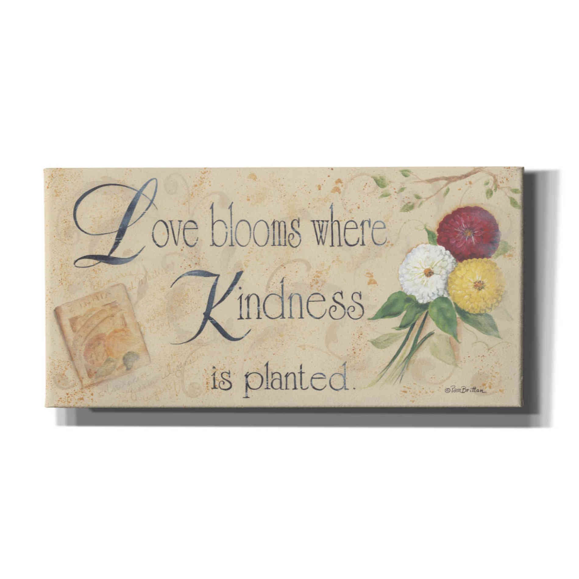 'Love Blooms' by Pam Britton, Canvas Wall Art