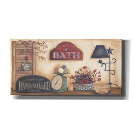 'Country Bath, Rest-Refresh-Relax' by Pam Britton, Canvas Wall Art