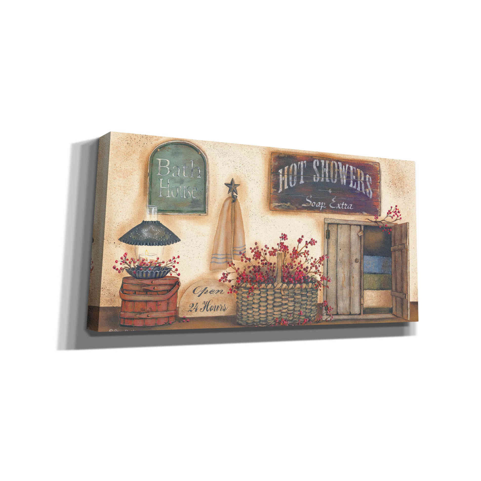 'Bath House' by Pam Britton, Canvas Wall Art