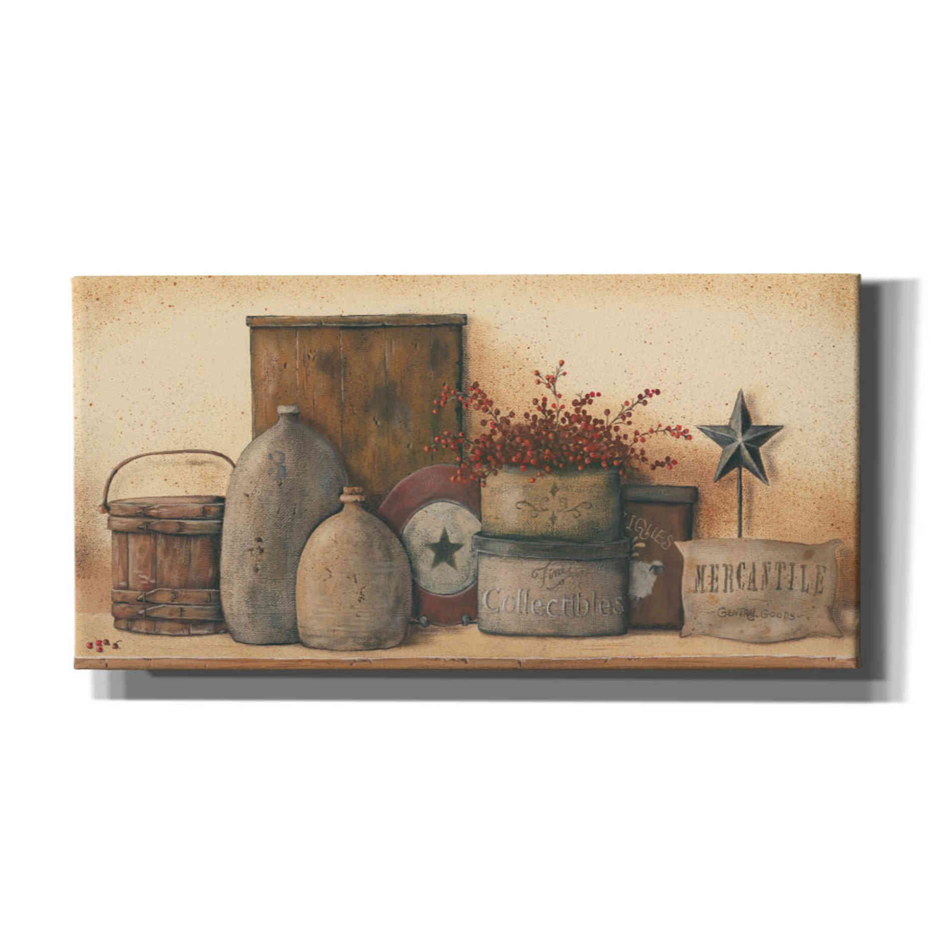 'Antique Treasures I' by Pam Britton, Canvas Wall Art