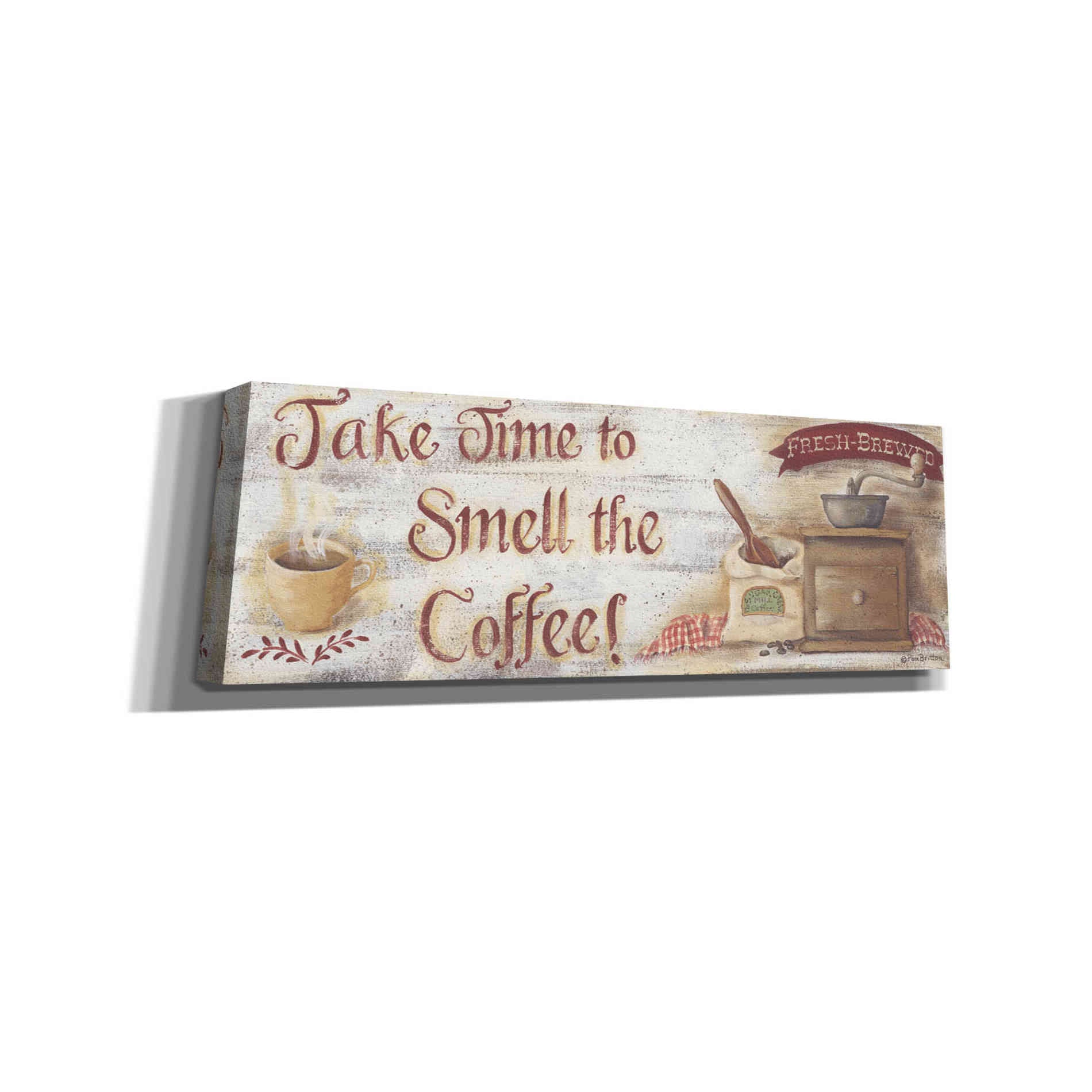 'Smell the Coffee' by Pam Britton, Canvas Wall Art