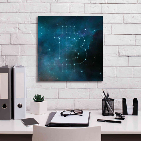 Image of 'Bitcoin Constellation II' by Epic Portfolio, Giclee Canvas Wall Art,18x18
