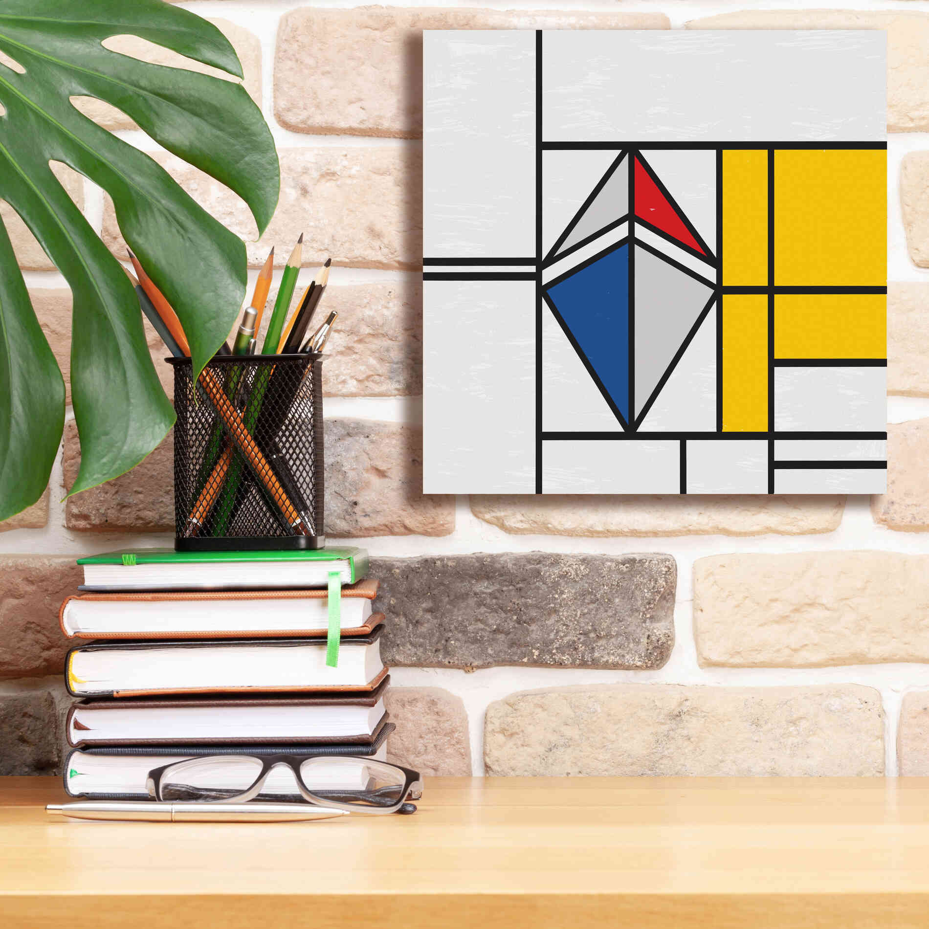 'Mondrian 3937 Ethereum Crypto Art-02' by Epic Portfolio, Giclee Canvas Wall Art,12 x 12