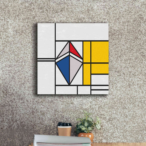 Image of 'Mondrian 3937 Ethereum Crypto Art-02' by Epic Portfolio, Giclee Canvas Wall Art,18 x 18