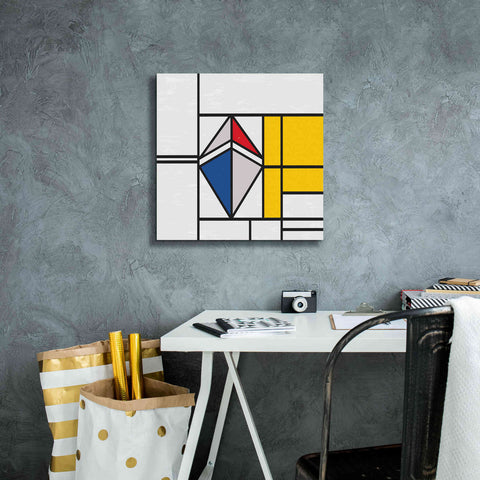 Image of 'Mondrian 3937 Ethereum Crypto Art-02' by Epic Portfolio, Giclee Canvas Wall Art,18 x 18