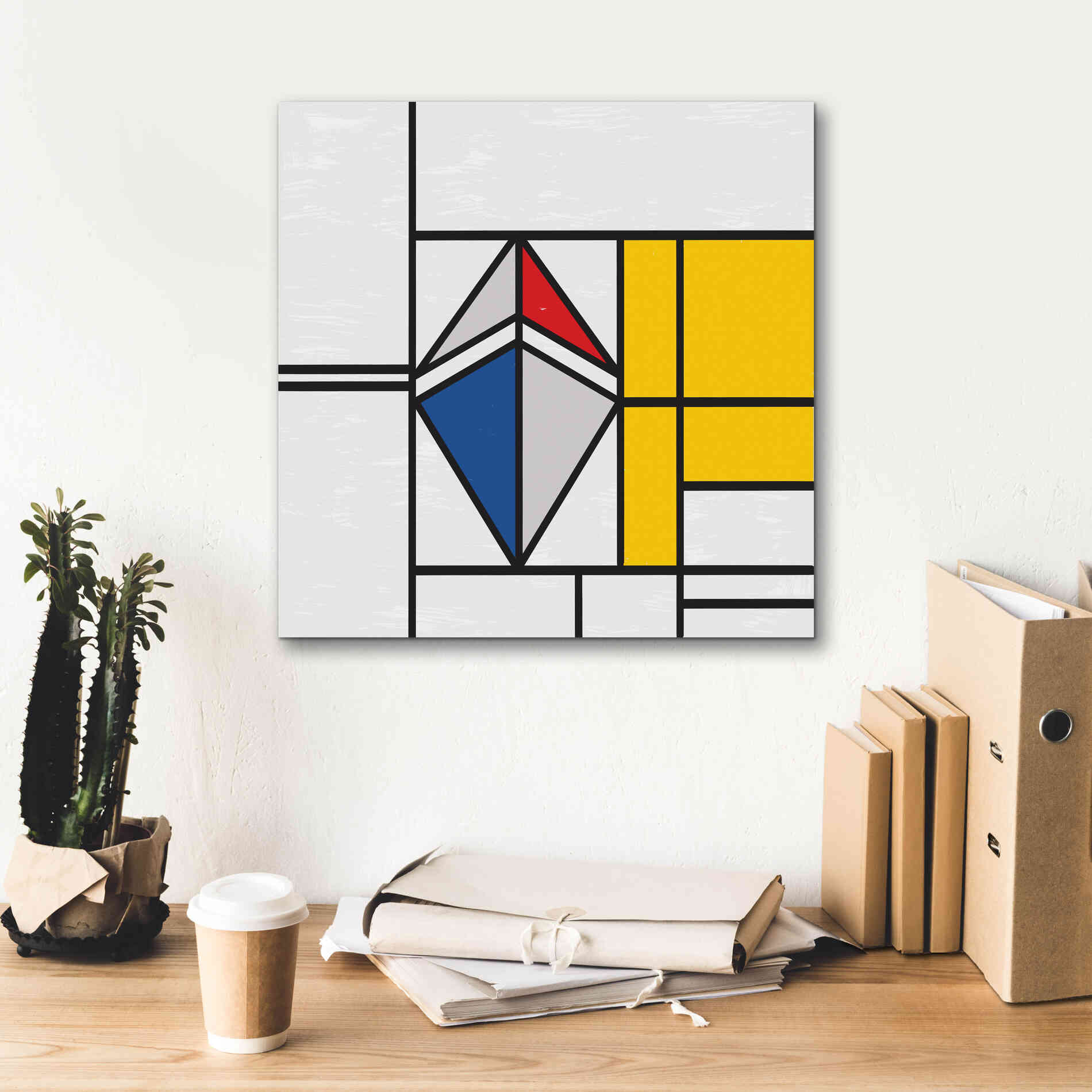 'Mondrian 3937 Ethereum Crypto Art-02' by Epic Portfolio, Giclee Canvas Wall Art,18 x 18