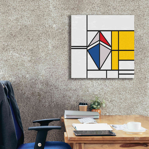 Image of 'Mondrian 3937 Ethereum Crypto Art-02' by Epic Portfolio, Giclee Canvas Wall Art,26 x 26