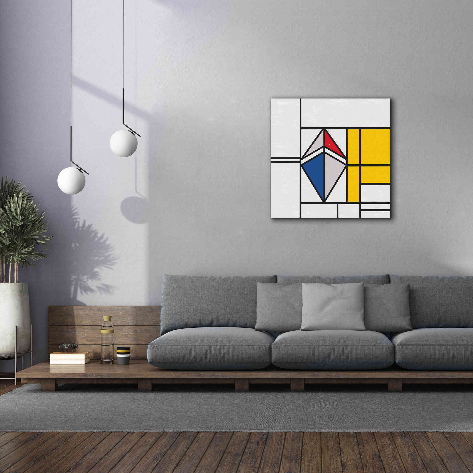 'Mondrian 3937 Ethereum Crypto Art-02' by Epic Portfolio, Giclee Canvas Wall Art,37 x 37