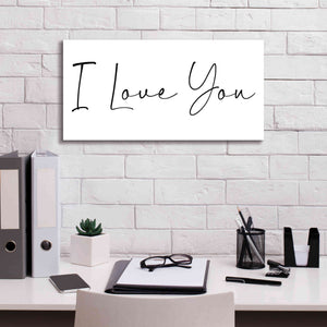 'I Love You' by Epic Portfolio, Giclee Canvas Wall Art,24x12