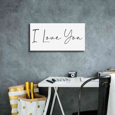 Image of 'I Love You' by Epic Portfolio, Giclee Canvas Wall Art,24x12