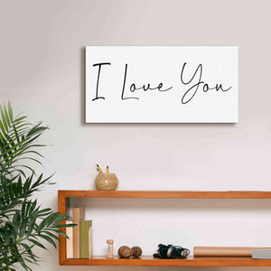 'I Love You' by Epic Portfolio, Giclee Canvas Wall Art,24x12