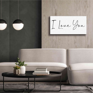 'I Love You' by Epic Portfolio, Giclee Canvas Wall Art,40x20