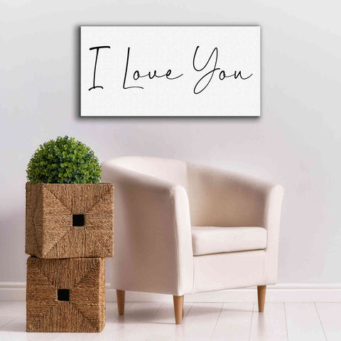 Image of 'I Love You' by Epic Portfolio, Giclee Canvas Wall Art,40x20