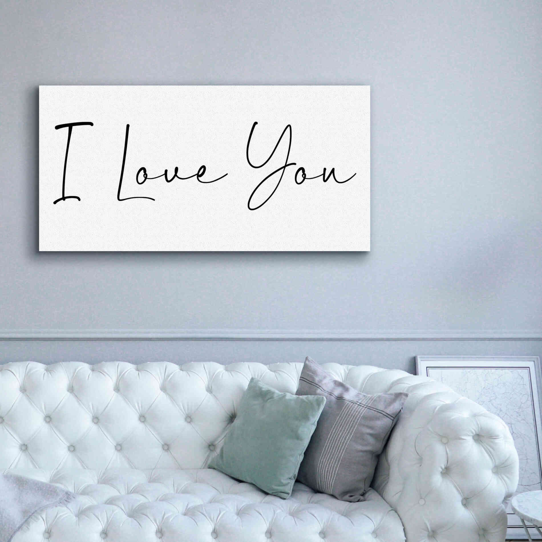 'I Love You' by Epic Portfolio, Giclee Canvas Wall Art,60x30