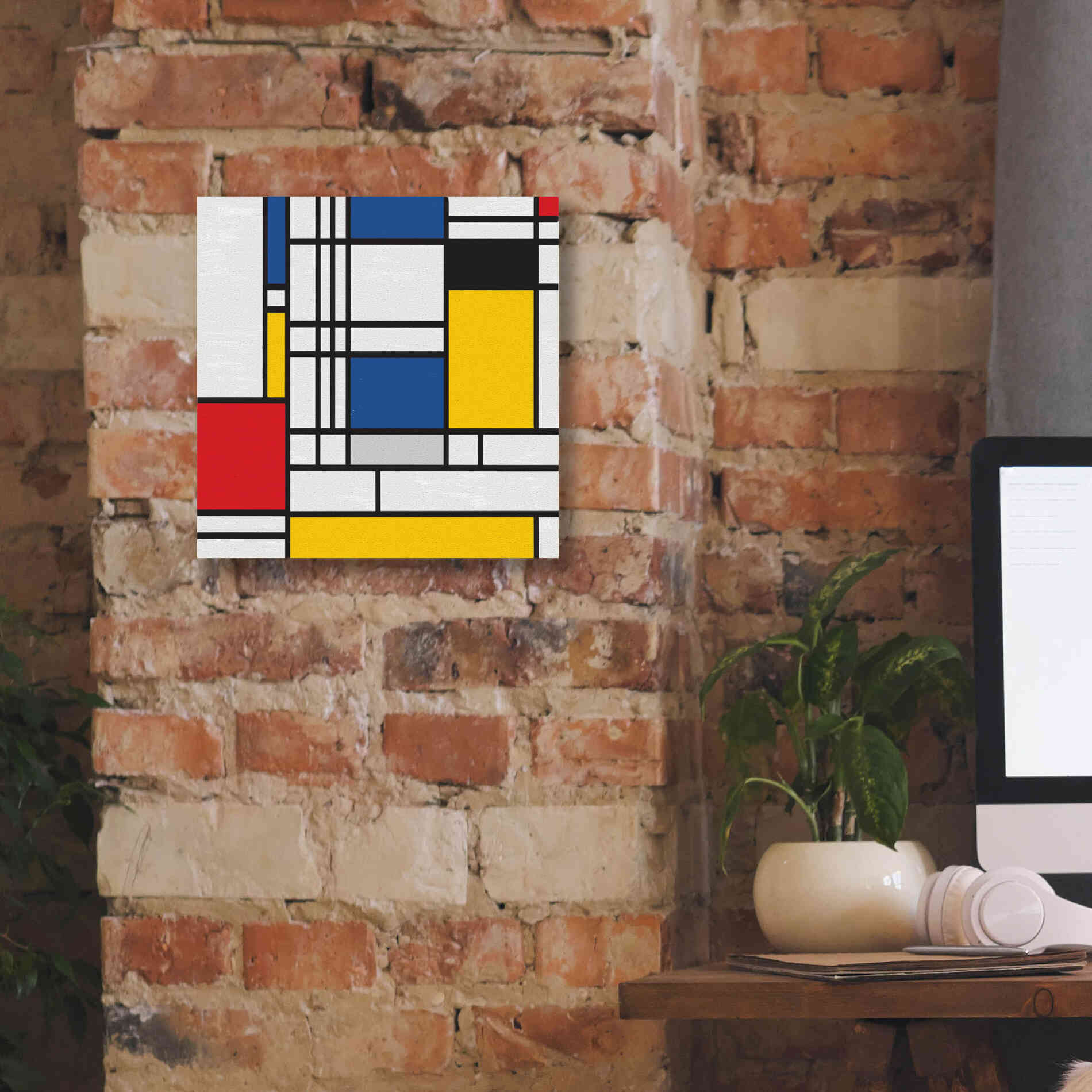 'Mondrian NFT2' by Epic Portfolio, Giclee Canvas Wall Art,12x12