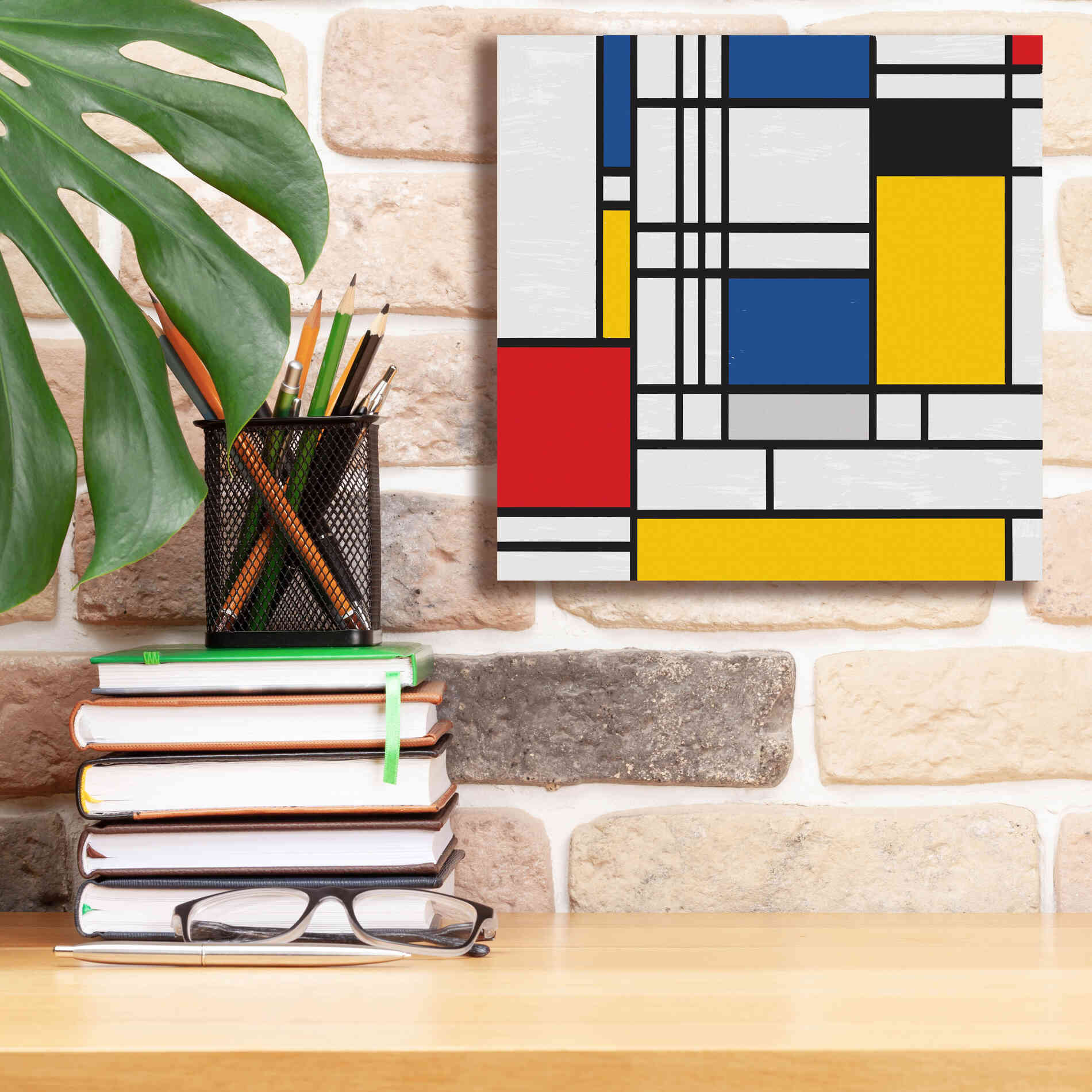 'Mondrian NFT2' by Epic Portfolio, Giclee Canvas Wall Art,12x12
