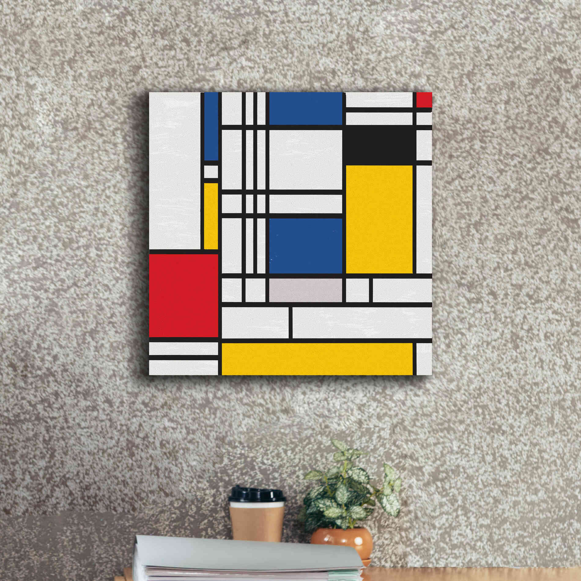 'Mondrian NFT2' by Epic Portfolio, Giclee Canvas Wall Art,18x18