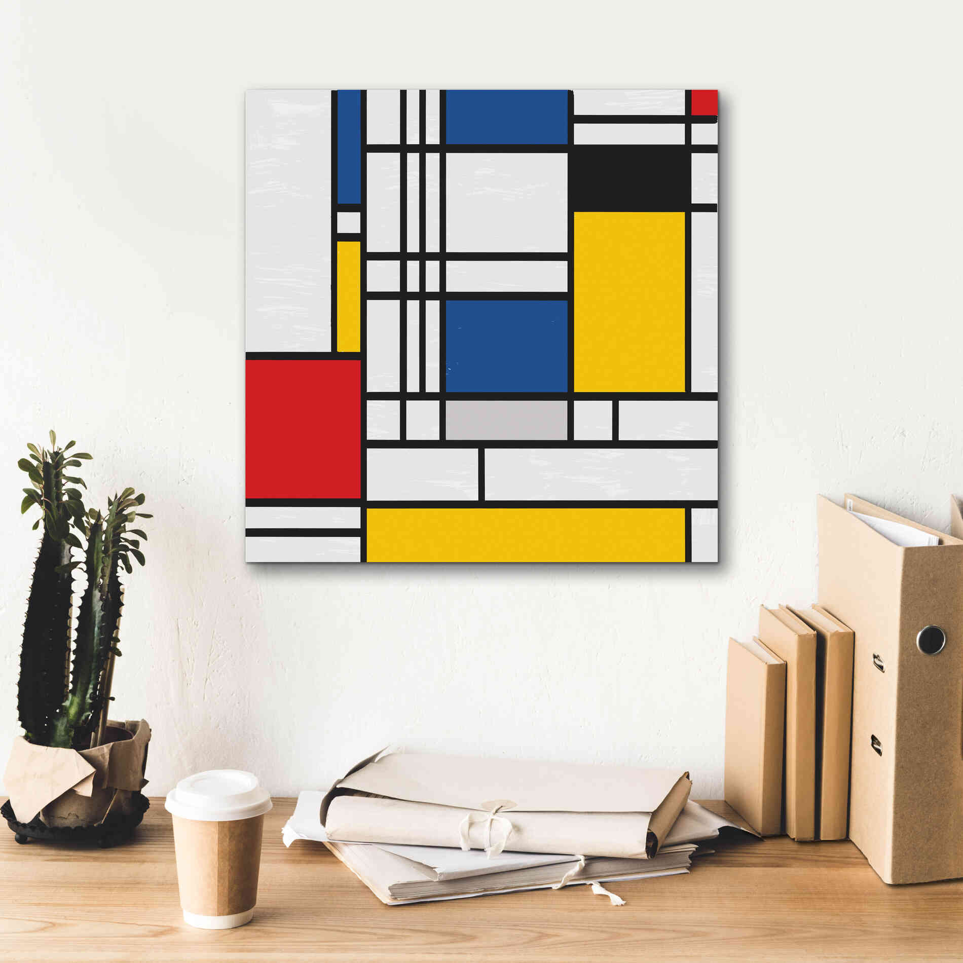 'Mondrian NFT2' by Epic Portfolio, Giclee Canvas Wall Art,18x18