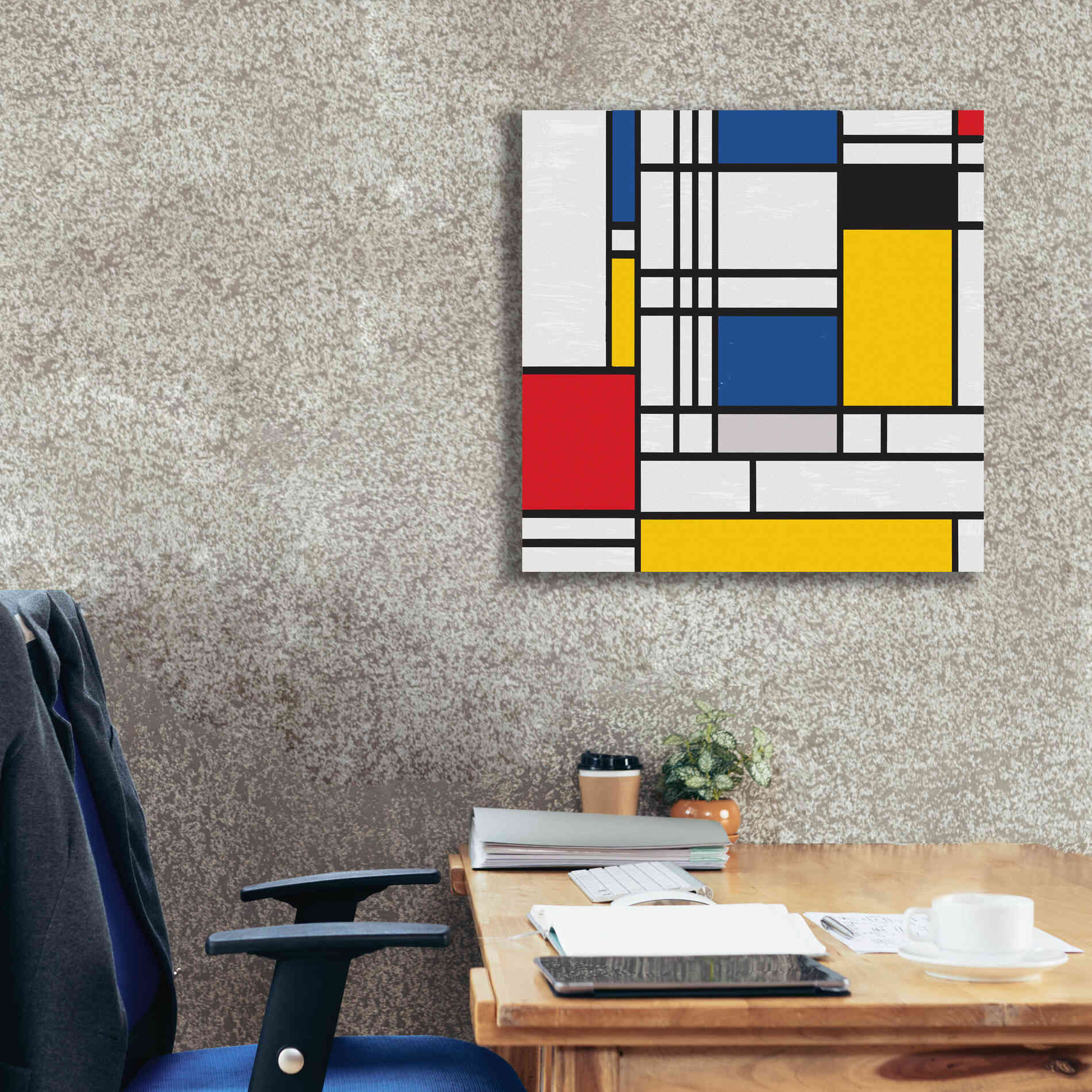 'Mondrian NFT2' by Epic Portfolio, Giclee Canvas Wall Art,26x26