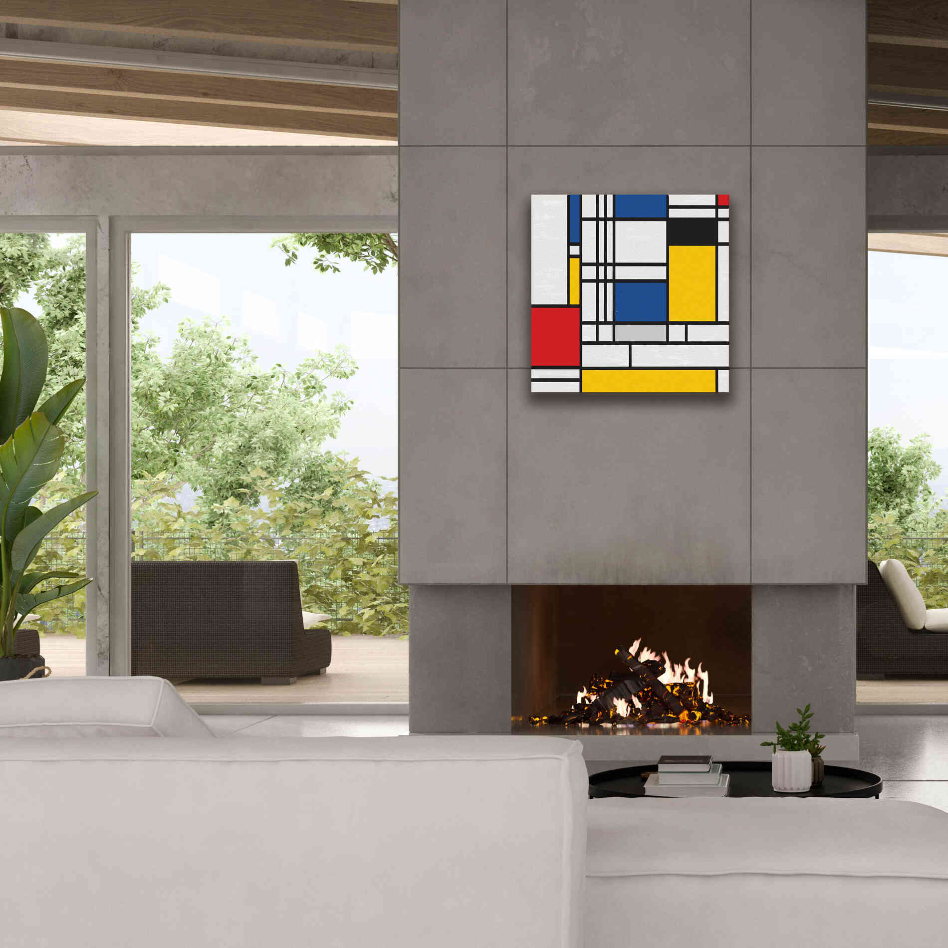 'Mondrian NFT2' by Epic Portfolio, Giclee Canvas Wall Art,26x26