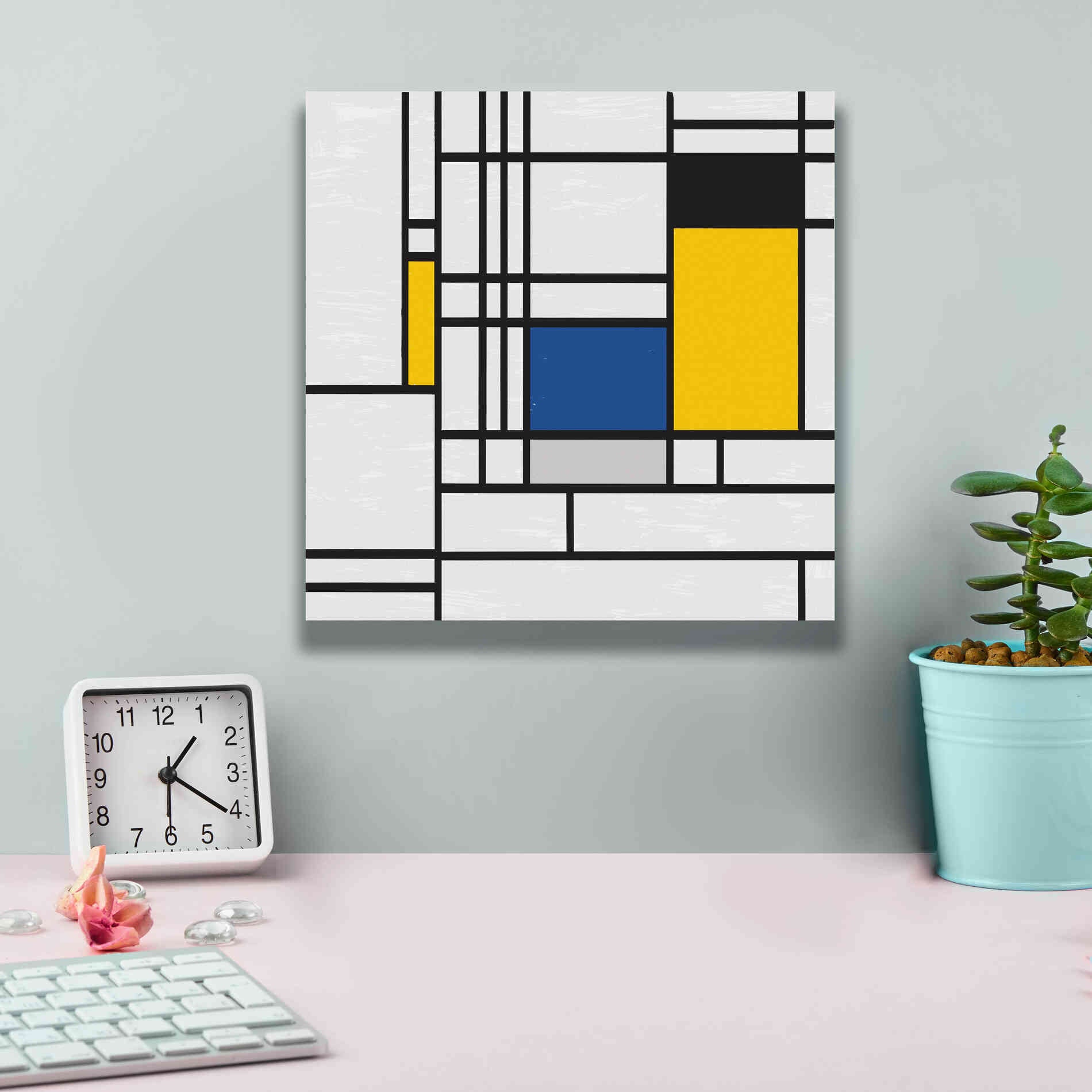 'Mondrian NFT3' by Epic Portfolio, Giclee Canvas Wall Art,12x12