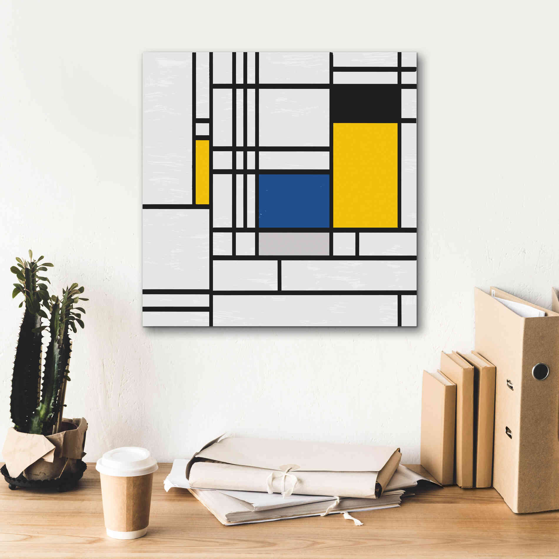 'Mondrian NFT3' by Epic Portfolio, Giclee Canvas Wall Art,18x18