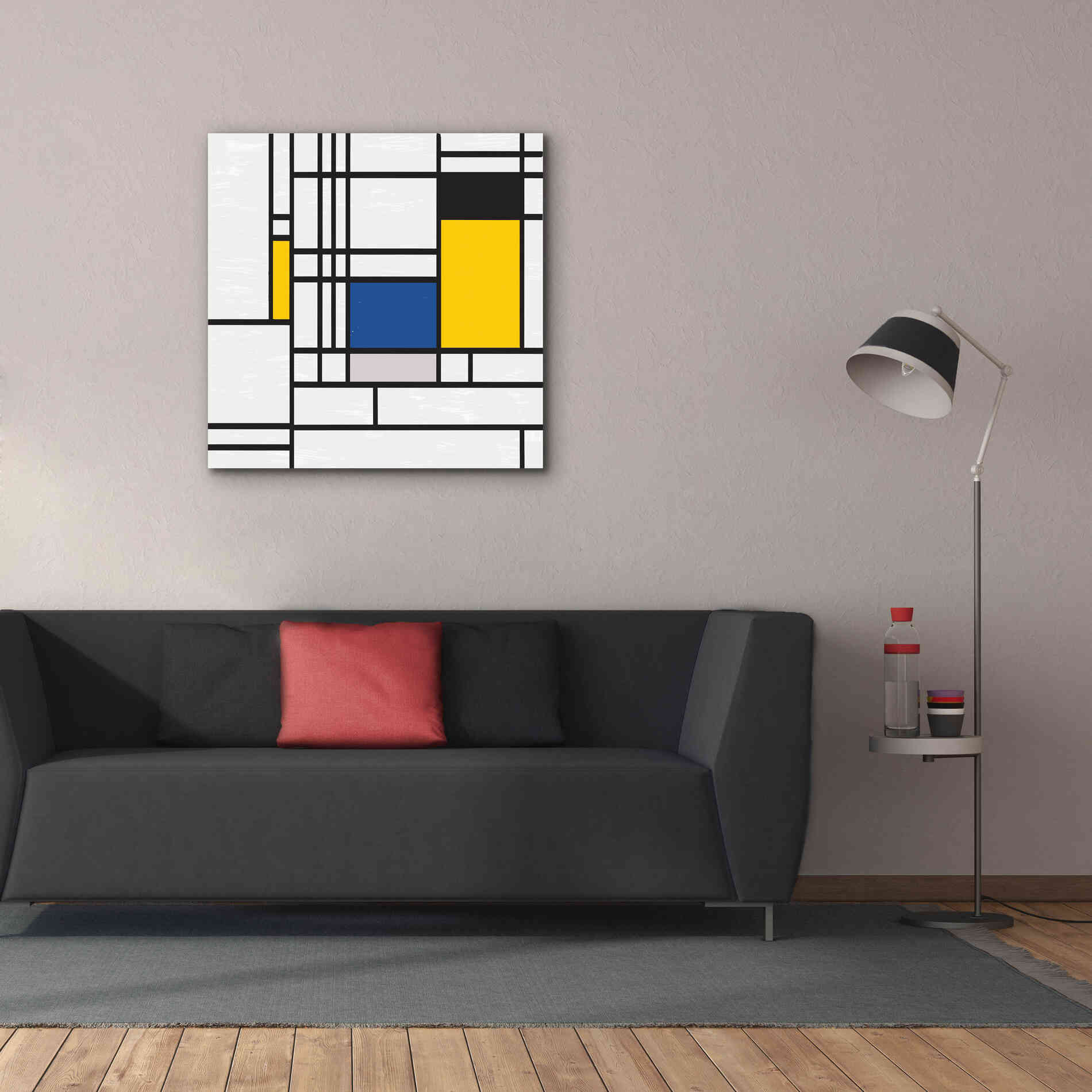 'Mondrian NFT3' by Epic Portfolio, Giclee Canvas Wall Art,37x37
