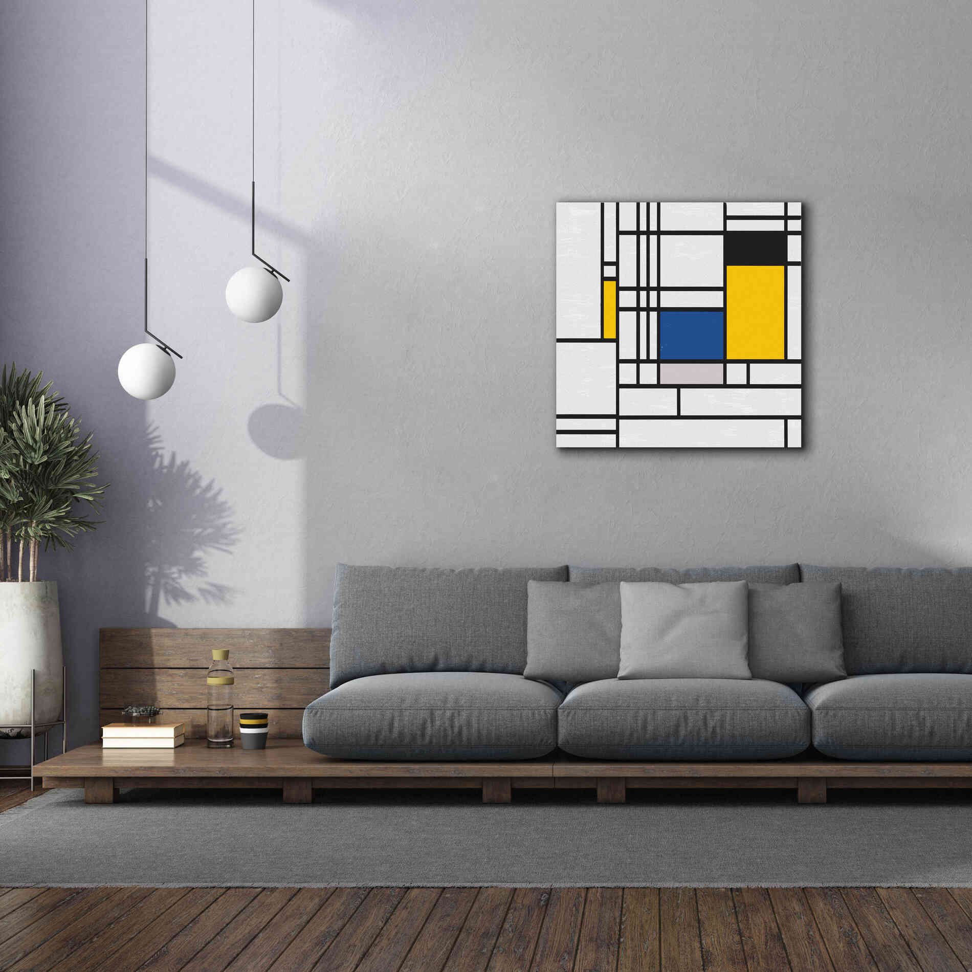 'Mondrian NFT3' by Epic Portfolio, Giclee Canvas Wall Art,37x37