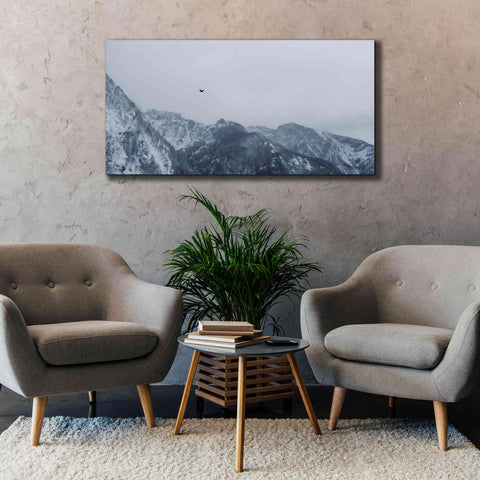 Image of 'Alpine Winter Bird' by Epic Portfolio, Giclee Canvas Wall Art,60x30