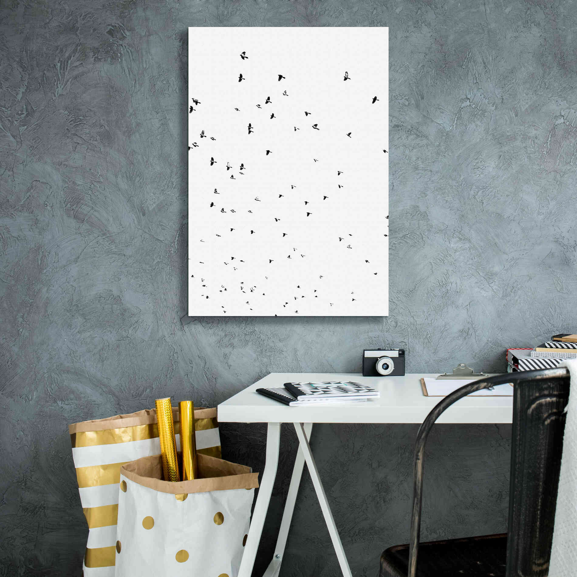 'Bird Constellation' by Epic Portfolio, Giclee Canvas Wall Art,18x26
