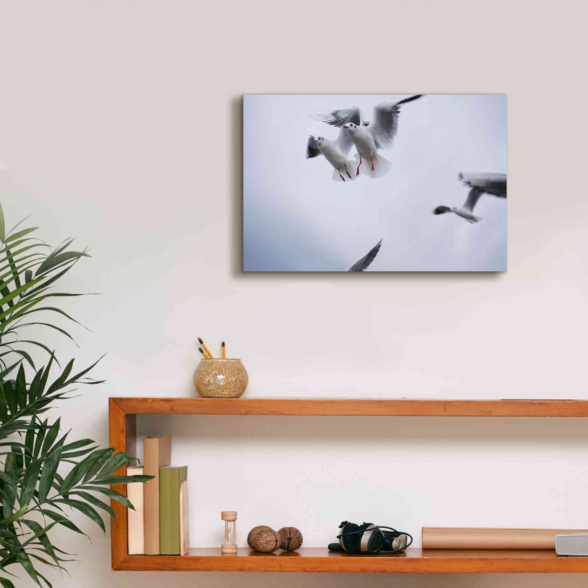 'Bird Hug' by Epic Portfolio, Giclee Canvas Wall Art,18x12