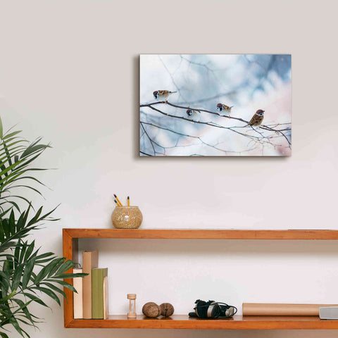 Image of 'Bird Feeders Treehouse' by Epic Portfolio, Giclee Canvas Wall Art,18x12