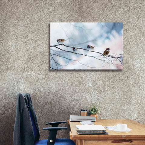 Image of 'Bird Feeders Treehouse' by Epic Portfolio, Giclee Canvas Wall Art,40x26
