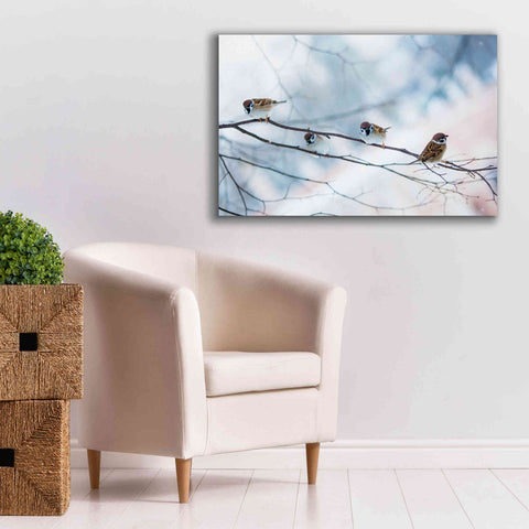 Image of 'Bird Feeders Treehouse' by Epic Portfolio, Giclee Canvas Wall Art,40x26